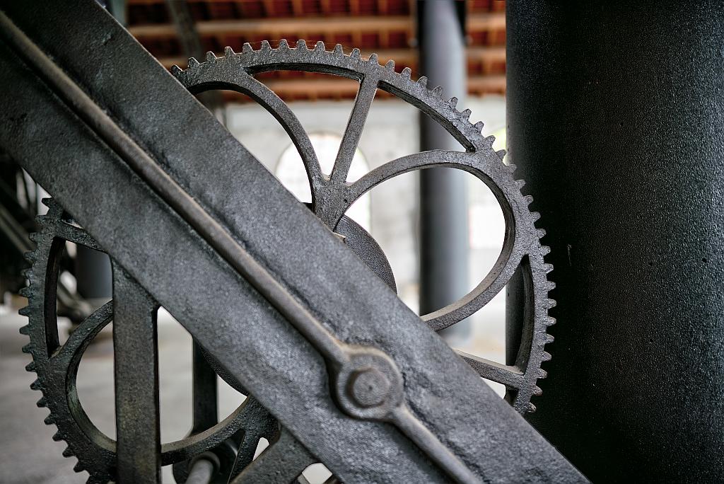 Die Giesshalle ist selbst aus Eisengussteilen konstruiert